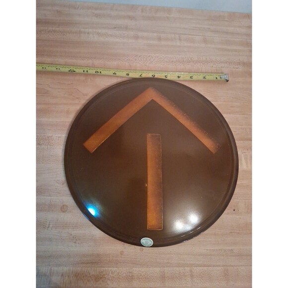 Vintage Kopp Glass Amber Signal Lens – Round Industrial / Traffic Light Cover – - Picture 5 of 5